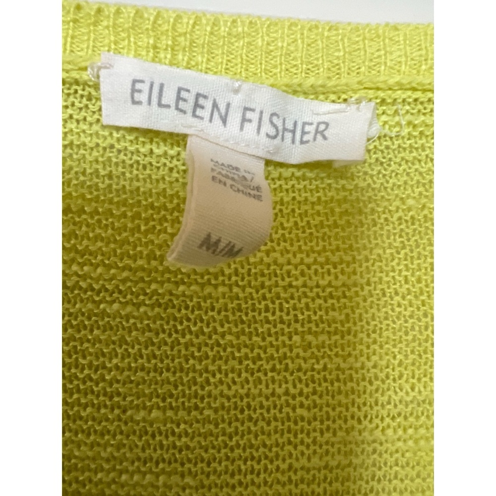 Eileen Fisher Yellow Oversized 3/4 Sleeve Tunic - Picture 3 of 4